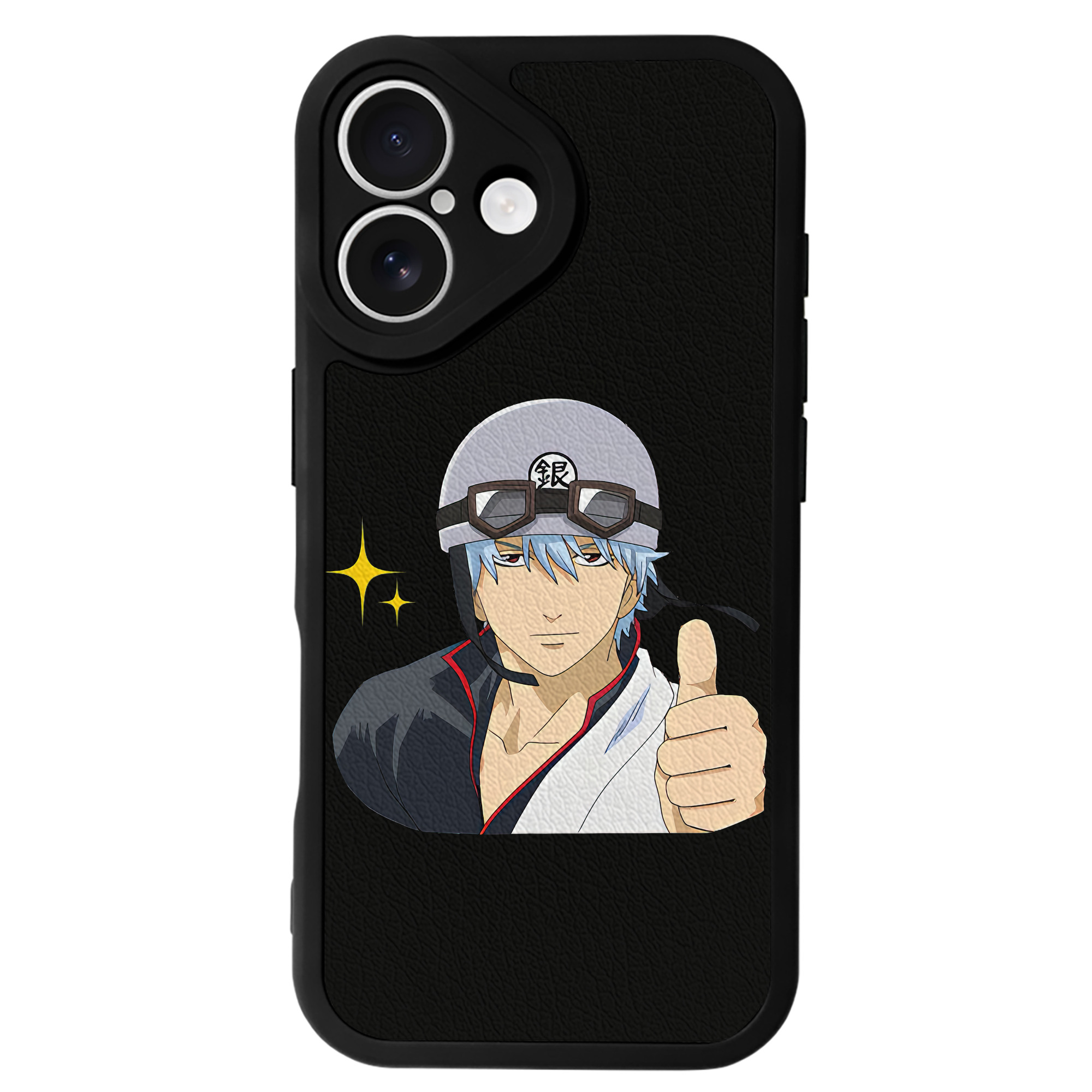 （画像用） ぎんたま 坂田銀時（さかたぎんとき） 神楽 志村新八（しむら しんぱち） GINTAMA Sakata Gintoki Kagura Shimura Shinpachi 【iPhone 16シリーズ対応】シリコンスマホケース（レザー調） 材質：シリコン